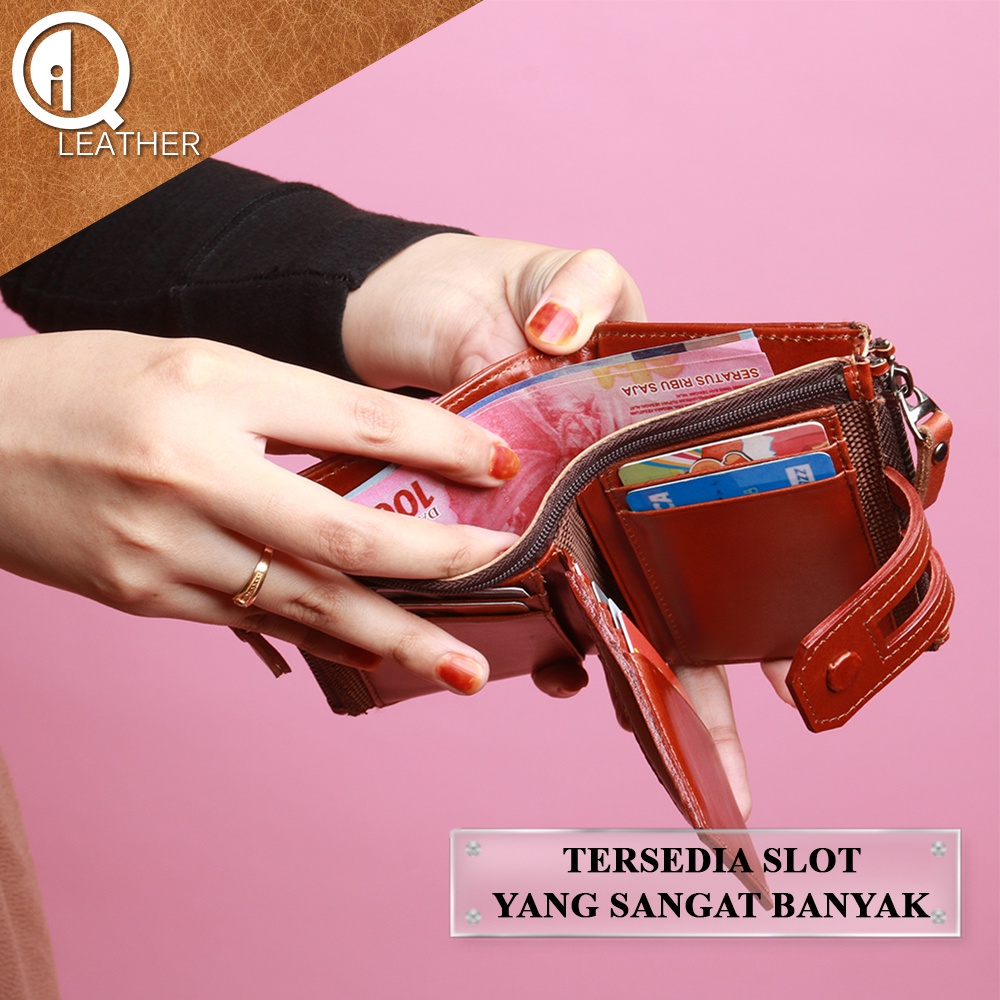 Dompet Kulit Pria Dompet Slot Kartu Pria Lipat Kulit Sapi Asli Dompet Kulit Keren Terbaru Multifungsi Kualitas Premium Original D004 KUALITAS TERJAMIN MEMUASKAN