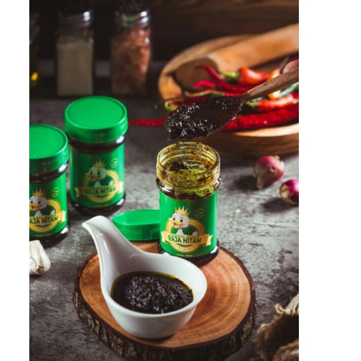 

BIG Sale Sambal Bebek Raja Hitam Pedas Khas Suramadu KEMASAN BARU (HALAL MUI)
