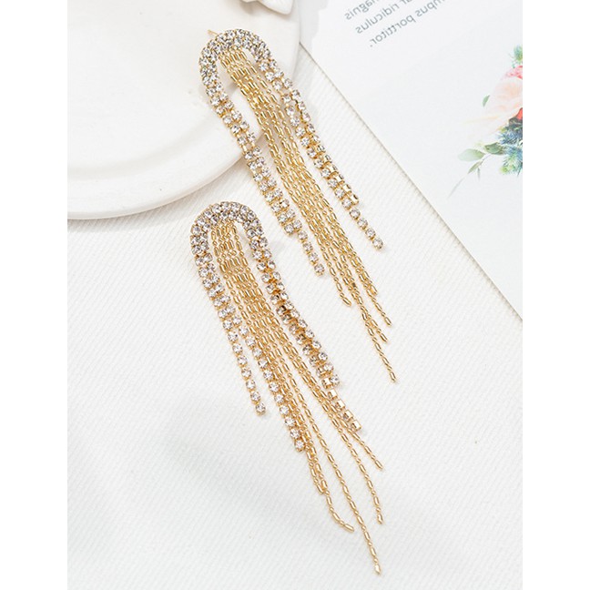 LRC Anting Tusuk Fashion Chain And Diamond Earrings F59894