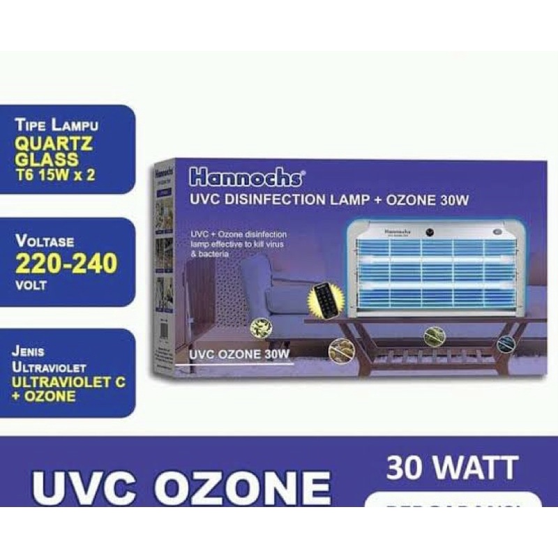 Lampu Disinfektan UVC+ Ozone 30 Watt Hannochs