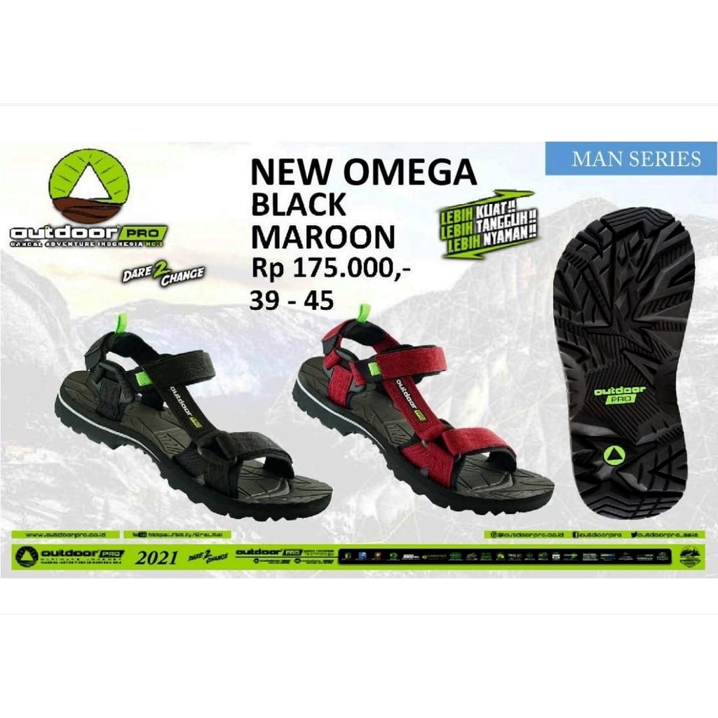 Sandal Gunung NEW OMEGA - OUTDOOR PRO - 100% ORI