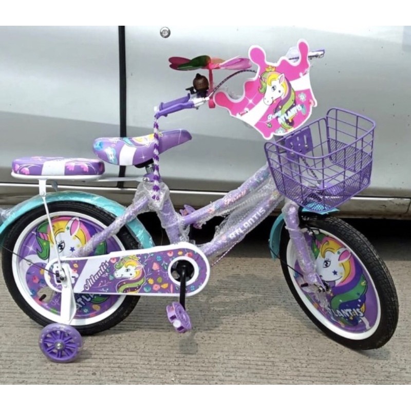 Sepeda Mini Anak Cewek Atlantis Unicorn 12 16 18 innch perempuan usia 3  8 thn BMX wanita COD kredit-4