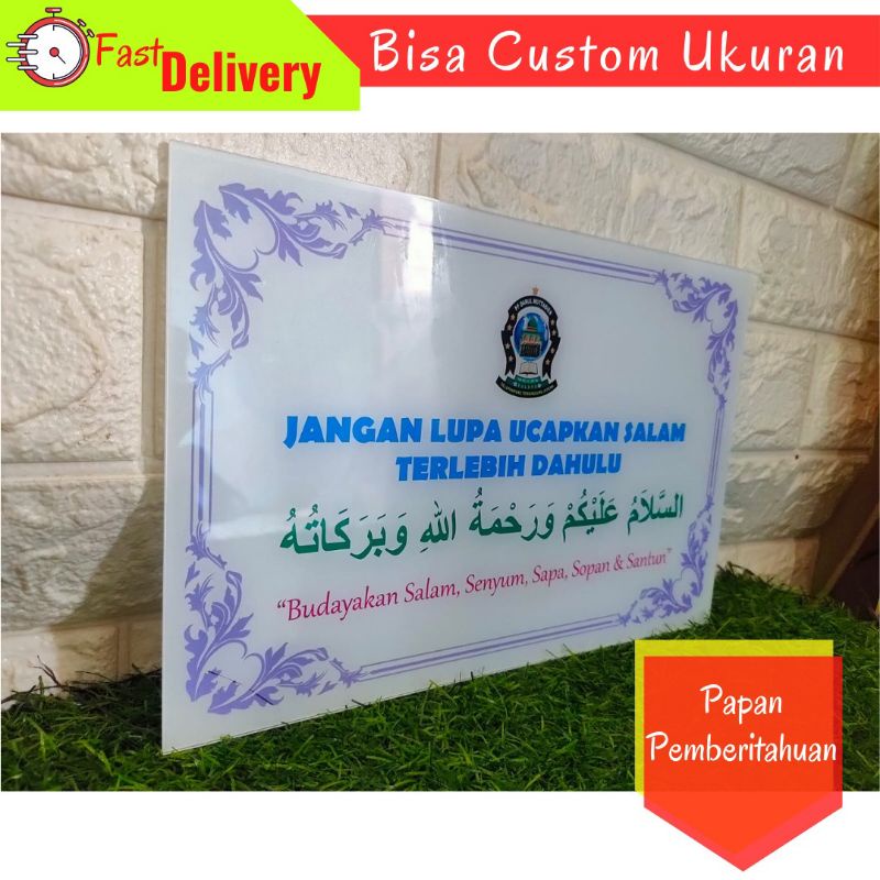 

papan pemberitahuan / papan pengumuman / papan informasi custom