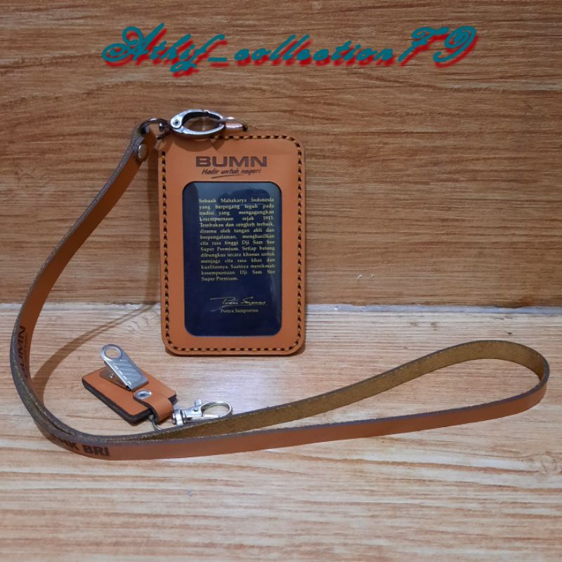

Tempat Id Card Kulit Asli BUMN BANK BRI Gantungan ID Card Kalung BANK BRI