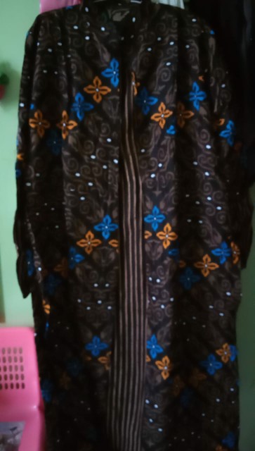 Gamis Batik Cardigan Panjang Remaja Terbaru / Gamis Kombinasi Batik / Gamis Busui