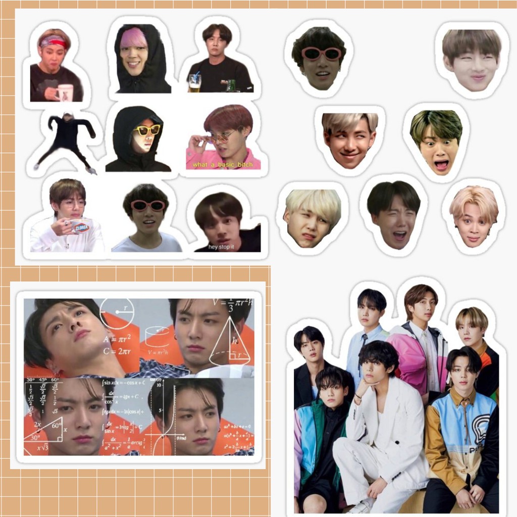 

Ready Aesthetic BTS sticker/stiker estetik murah untuk scrapbook DIY