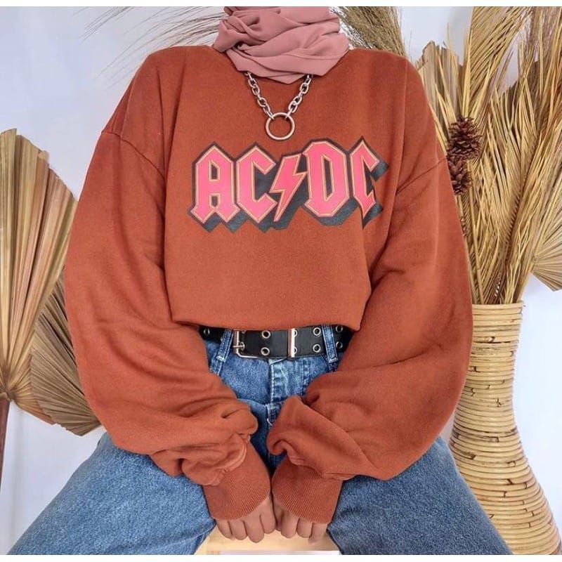 SWEATER WANITA | ACDC CREWNECK PRIA | SWEATER OVERSIZE