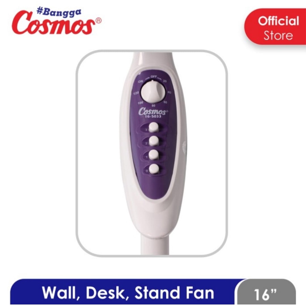 Kipas Angin Cosmos Wadesta 16 S033 3in1 Wall Desk Stand Cosmos SO33 Wall Fan Desk Fan Stand Fan Meja Berdiri Dinding Tembok