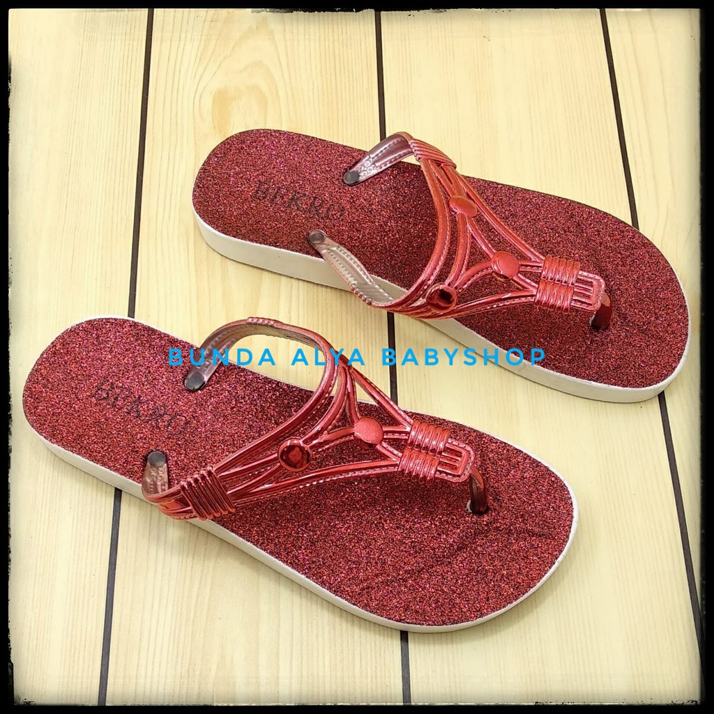 Sendal Jepit Wanita MERAH Size 36 - 40 - Sandal Jepit Perempuan Casual Flat - Sandal Cewek Trendy