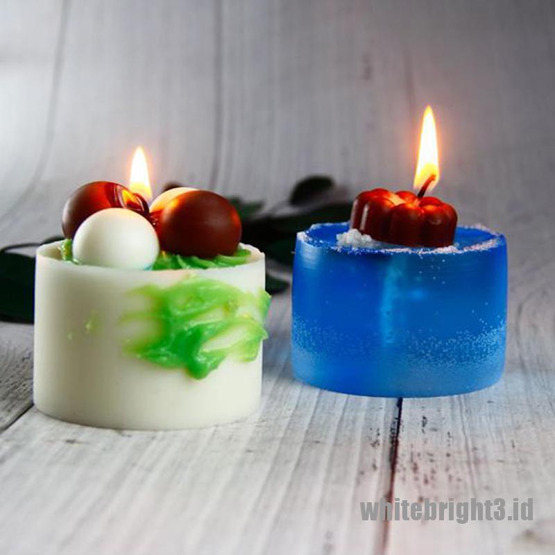 ❤WHITE3❤ Cylindrical Candle Mould Handmade Candle Mold Silicone Mold Wax Mold Small Craft