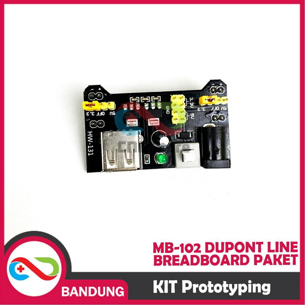 KIT PROTOTYPING MB-102 DUPONT LINE BREADBOARD PAKET PAPAN PERCOBAAN