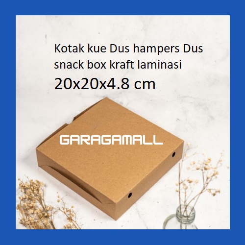 

Kotak kue dus kue kardus packing snack box kue snack box kardus hampers kotak hampers snack 20x20x4.8cm (10 pcs)