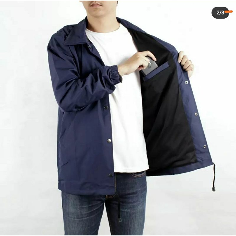 JAKET COACH WINDBREAKER TASLAN WATERPROOF PRIA DAN WANITA POLOS PREMIUM-4