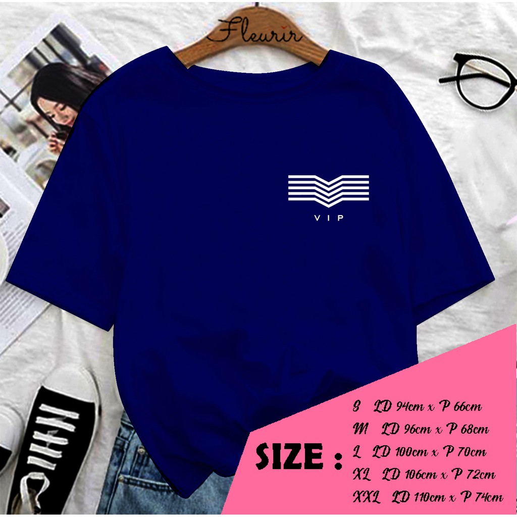 FLEURIR - KAOS VIP BIG BANG LOGO WANITA DEWASA LENGAN PENDEK TEE UNISEX