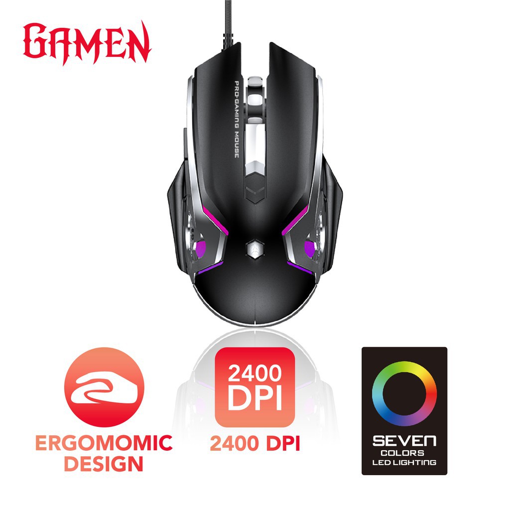 Gamen GM1200 Gaming Mouse 3200DPI Wired Optical Mouse Gaming LED