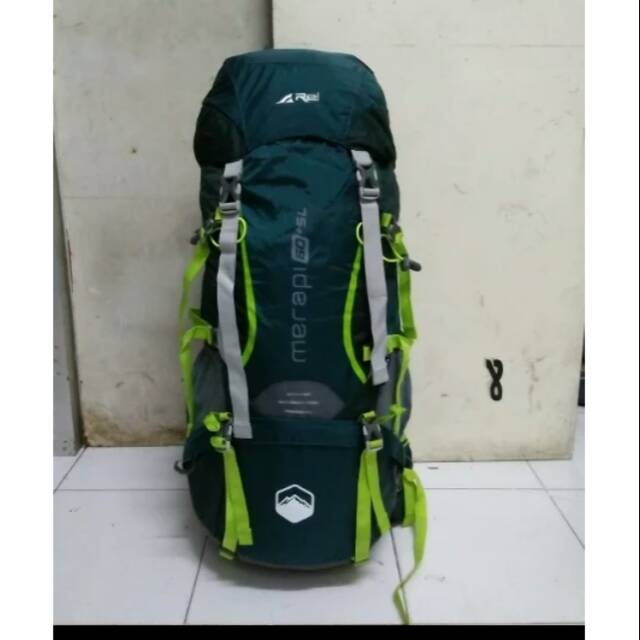 Tas rei merapi hijau 60 L plus 5 original