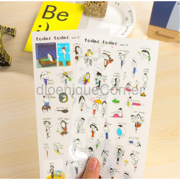 

SPECIAL Stiker kecil korea buku catatan harian gambar kartun KSY101 TERMURAH