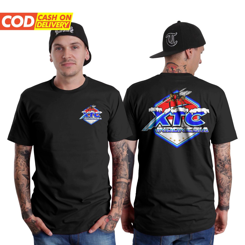 Baju Atasan Kaos Distro Motor Pria Premium Lengan Pendek Terbaru Keren 2022 XTC Indonesia