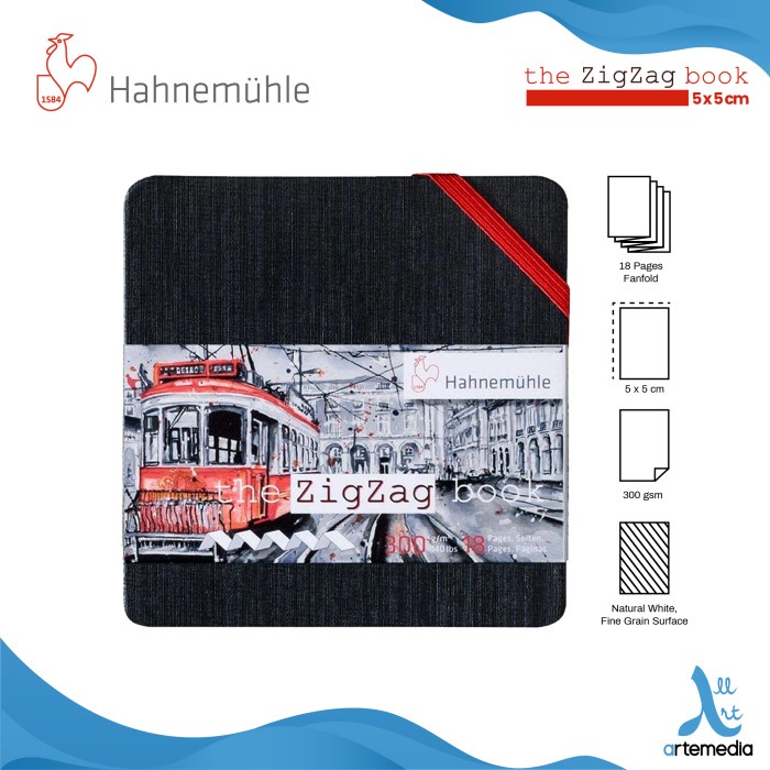 

Kertas Cat Air Hahnemuhle The ZigZag Book Watercolor Fanfold Paper - 5 x 5 cm