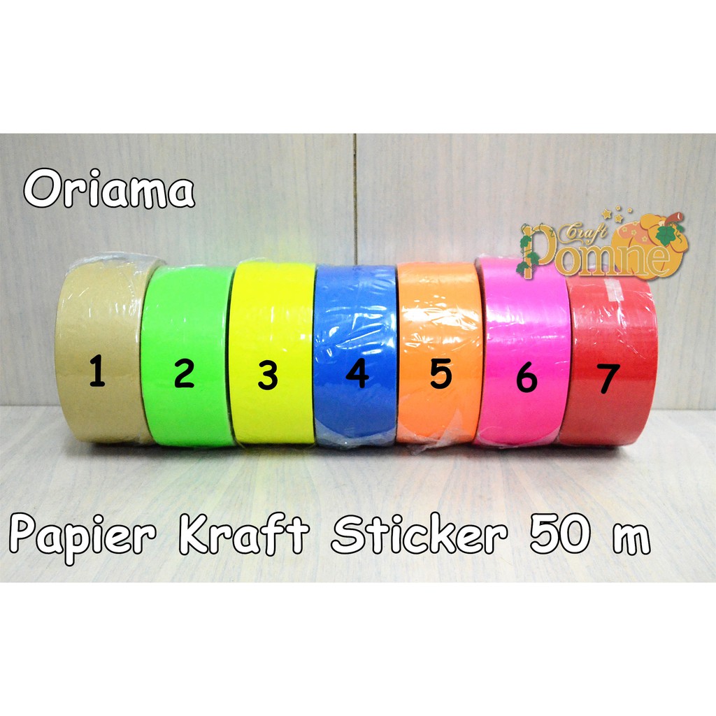 Papier Sticker ORIAMA 50 m x 6 cm - Oriama Sticker Roll / Kertas Stiker