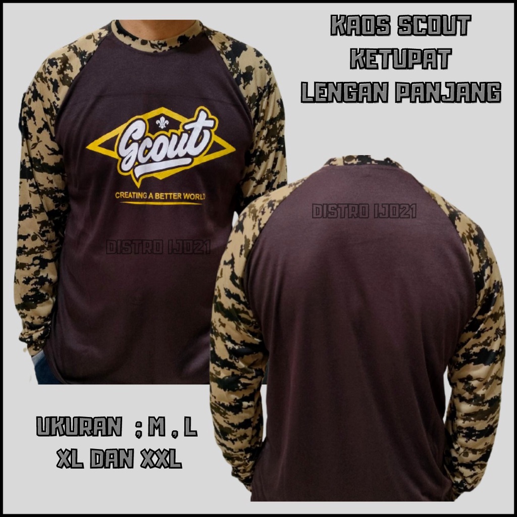 GROSIR!!KAOS SCOUT PRAMUKA KAOS REGLAN VARIASI TANGAN PANJANG MURAH