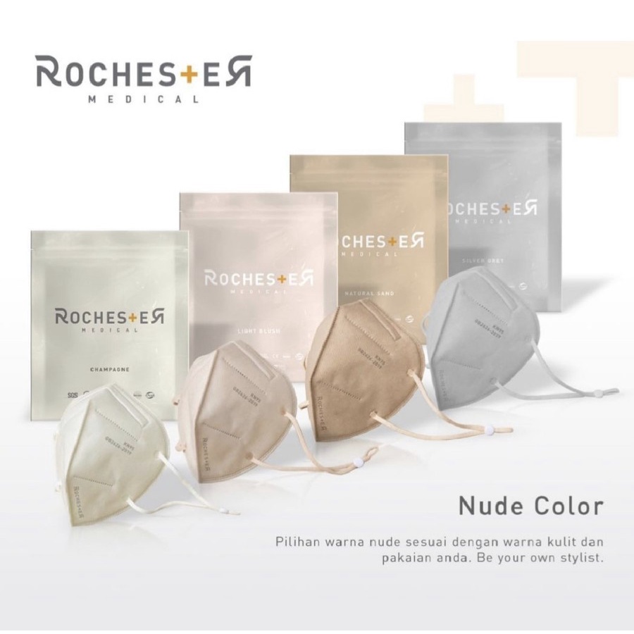 Masker KN95 5 ply Rochester Kaze Premium Quality Fashion Mask