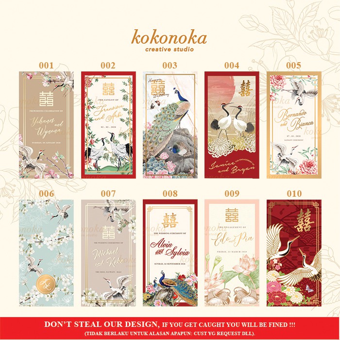 

SERIES A , NEW 2020 CUSTOM ANGPAO WEDDING SANGJIT