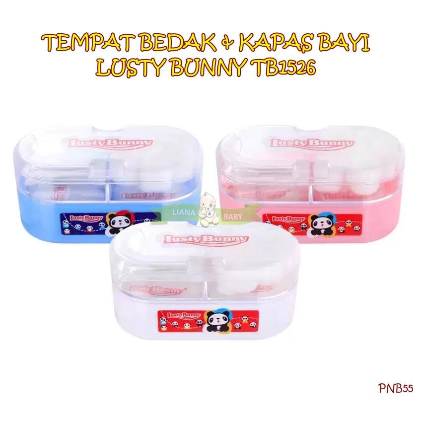 PNB55 TEMPAT BEDAK &amp; KAPAS BAYI LUSTY BUNNY TB1526 kotak / TB1521 kapsul