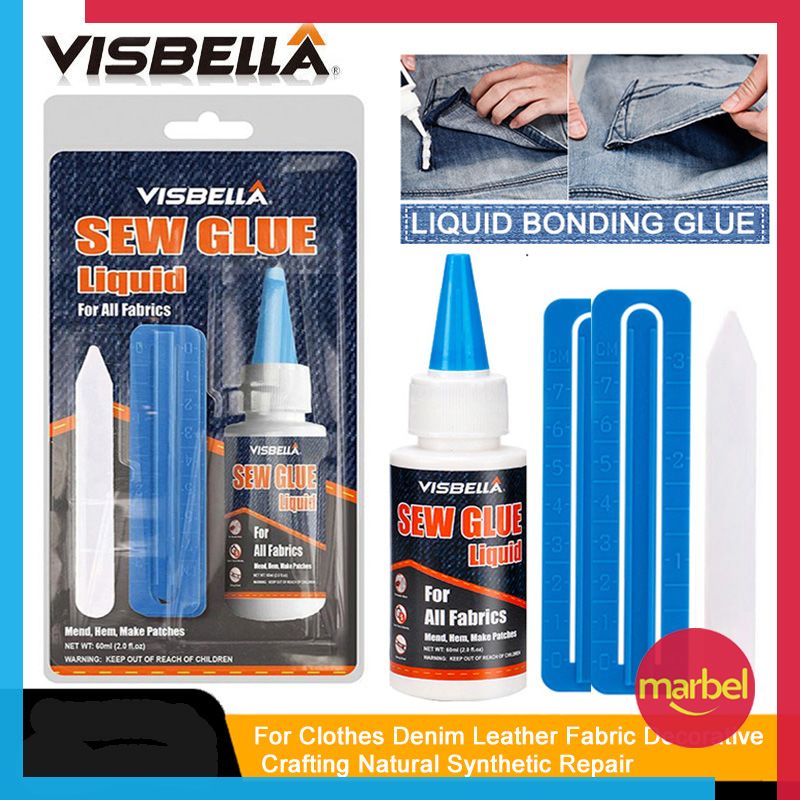 

Lem Cair Perekat Khusus Kain Kulit Sew Glue Repair Kit 60ml