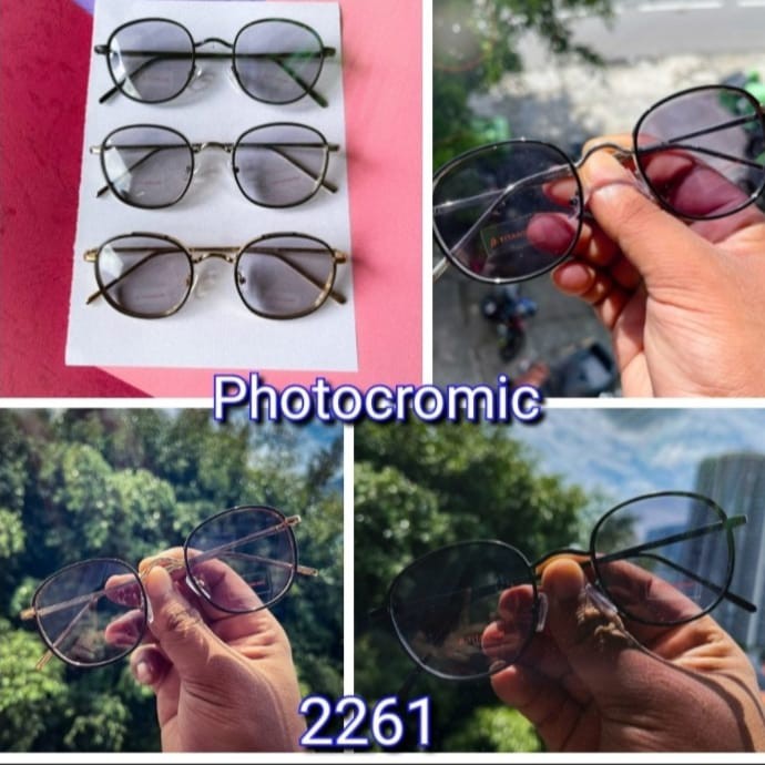 TERBARU FREE BOX DAN LAP PHOTOCROMIC BLUERAY ANTIRADIASI FRAME OPTIK TITANIUM KOREAN STYLE