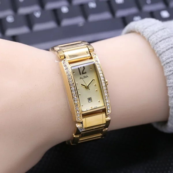 JAM TANGAN WANITA ALBA KOTAK MODIS TERBARU TERMURAH TERLARIS