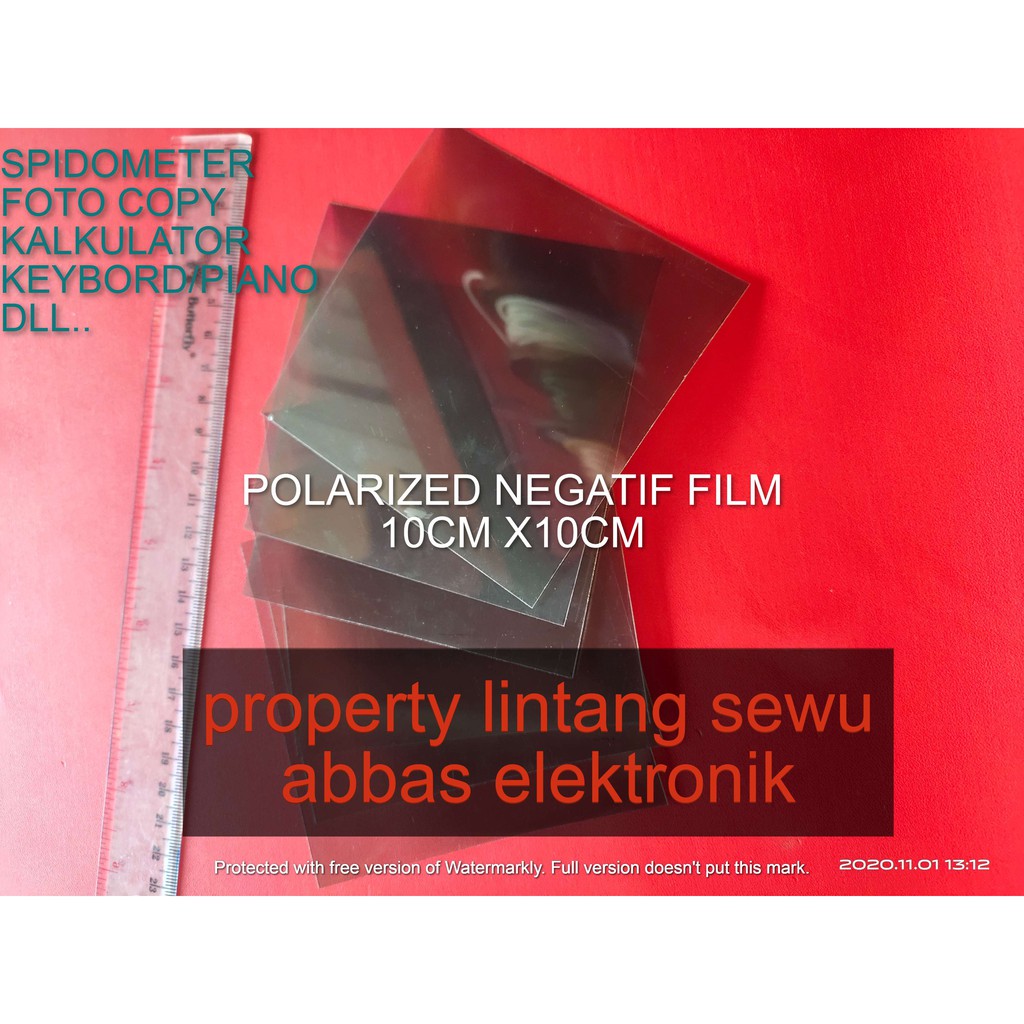 POLARIS POLARIZED NEGATIF FILM 10X10 LCD LAYAR SPEEDOMETER SPIDOMETER KALKULATOR KEYBOARD FOTO COPY