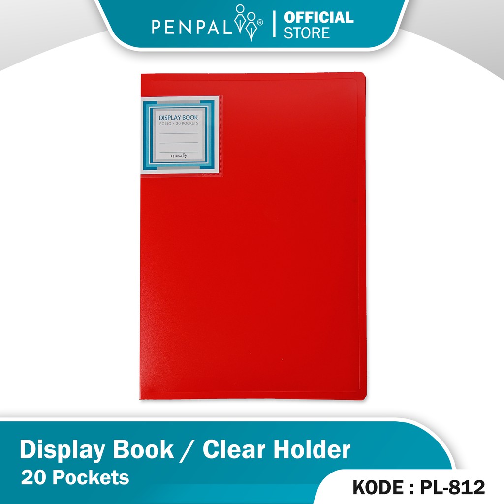 

Penpal Display Book / Clear Holder 20 Pockets PL-812