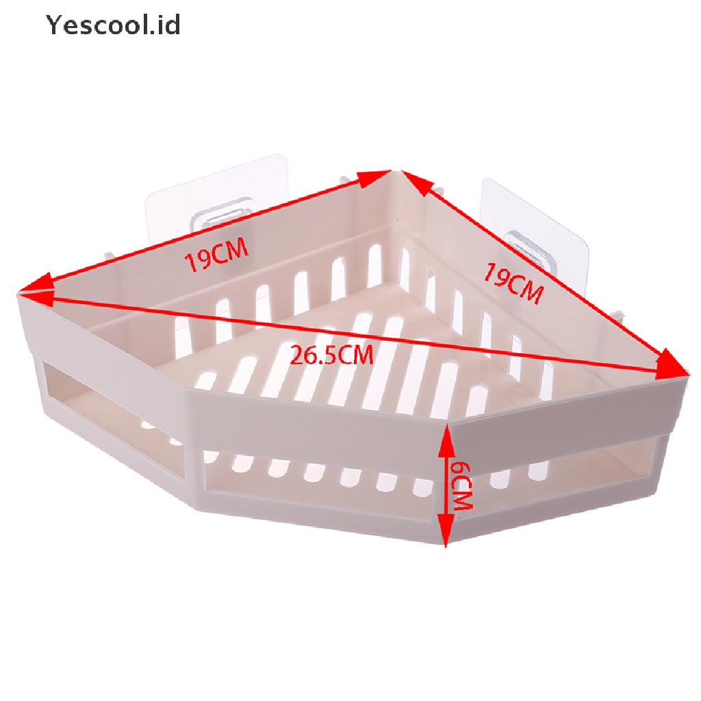 Rak Penyimpanan Bentuk Segitiga Untuk Kamar Mandi