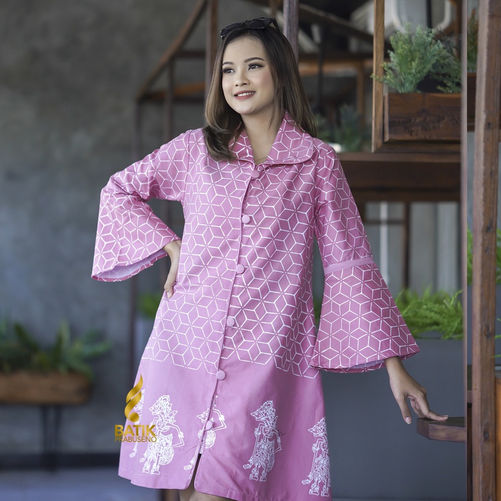 BAJU KEMEJA BATIK WANITA Prabuseno - Tunik Kirana Batik Wanita Lengan Panjang