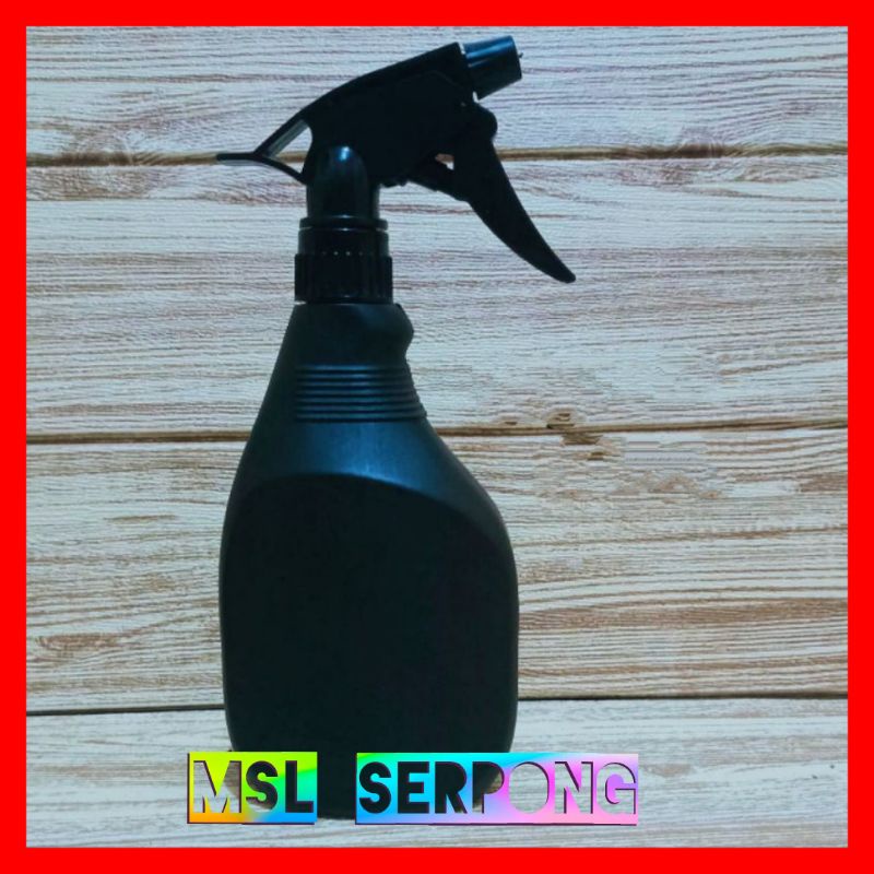 BOTOL SPRAY LAUNDRY HDPE HITAM 500ML / BOTOL KISPRAY / BOTOL SPRAY