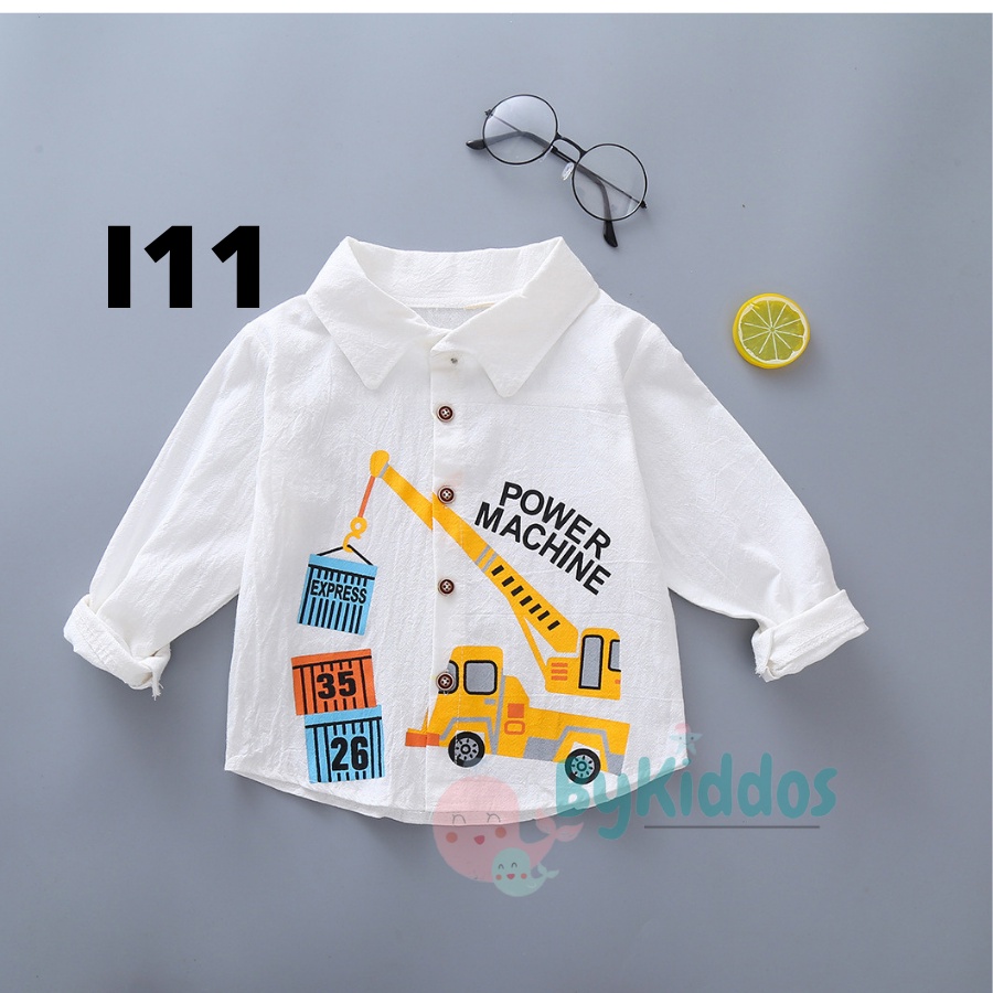 ByKiddos - Kemeja Import Anak Laki Laki Motif Lengan Panjang Bahan Adem High Quality Fashion / Kemeja Import Bayi Part 2