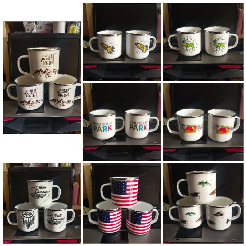 Mug Enamel D9 Motif