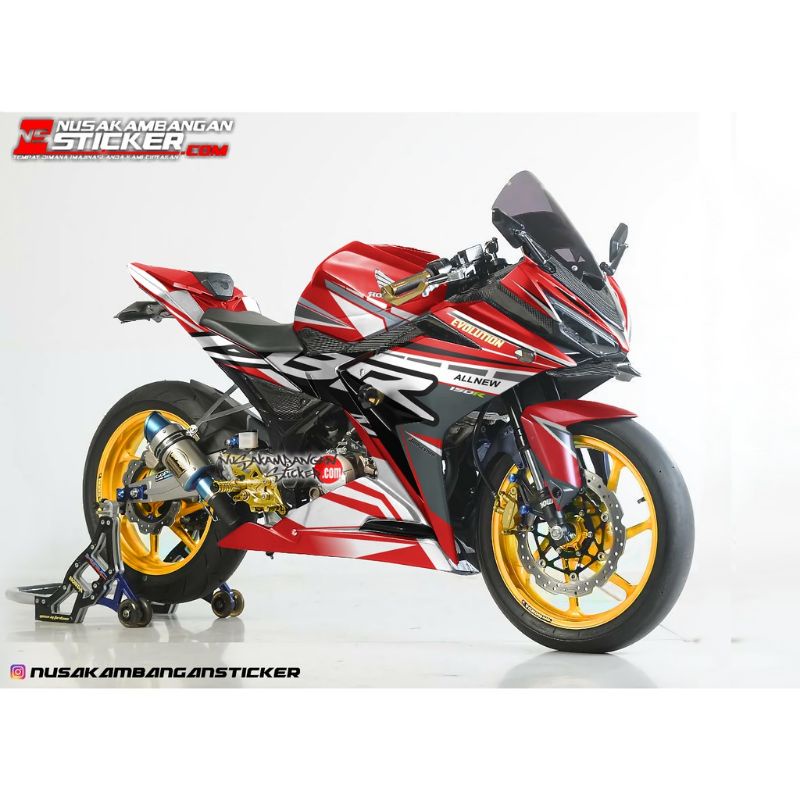Decal Stiker Motor Honda CBR 150 R All New Full Body Merah Evolution Racing Team Sticker Variasi Cus