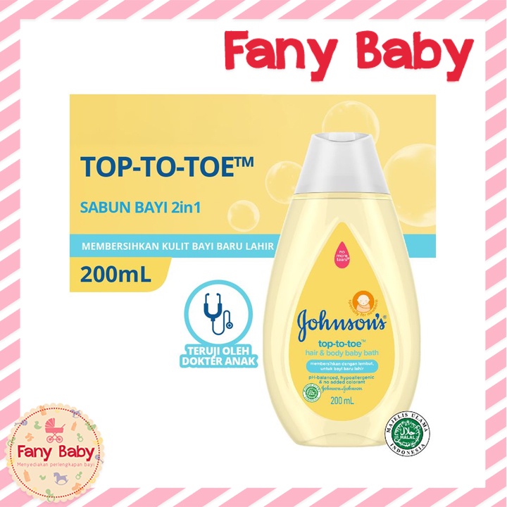 JOHNSON'S TOP-TO-TOE HAIR &amp; BODY BABY BATH 200ML