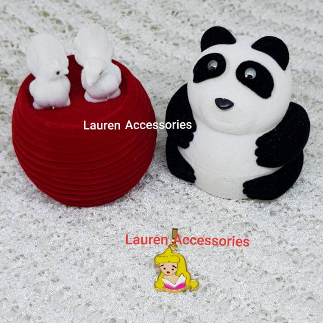 Liontin Bandul Anak Karakter Princess Perhiasan Imitasi Lapis Emas Kuning LT 3026