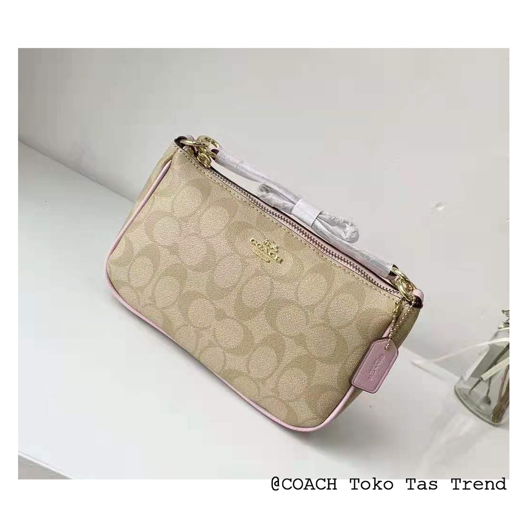 Sale !! Tas Wanita Original Coach 36674 Signature Top Handle Pouch Tas Bahu