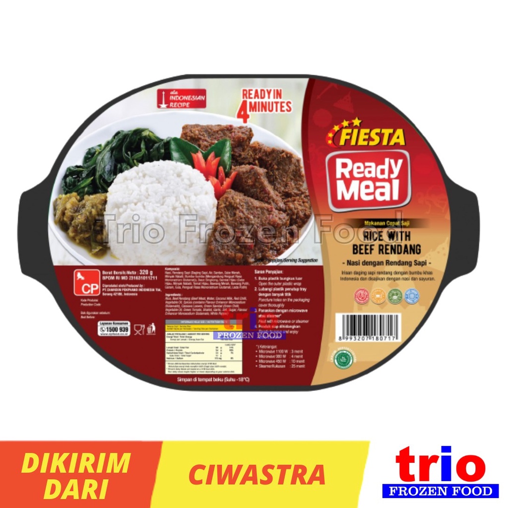 

Fiesta Ready Meal Beef Rendang With Rice - Rendang Sapi 300gr