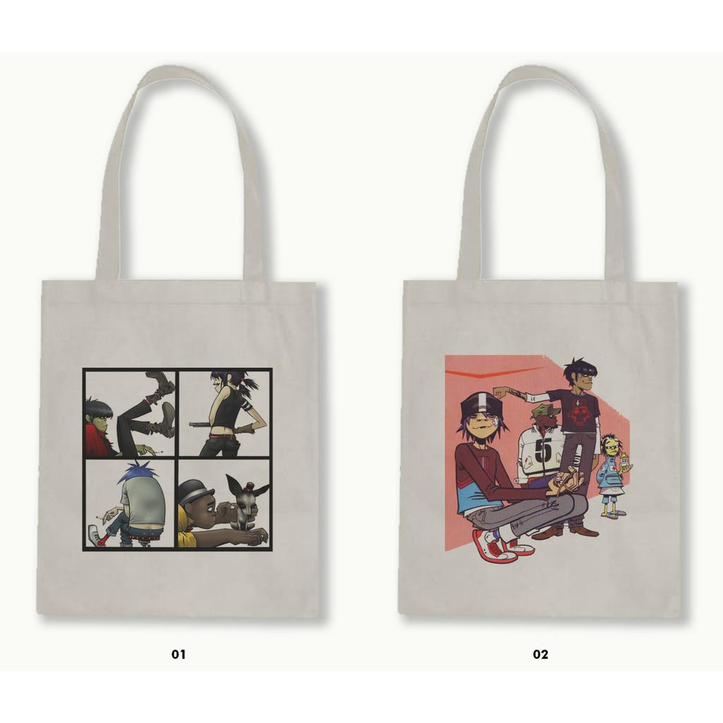 TOTE BAG BLACU  - GORILLAZ