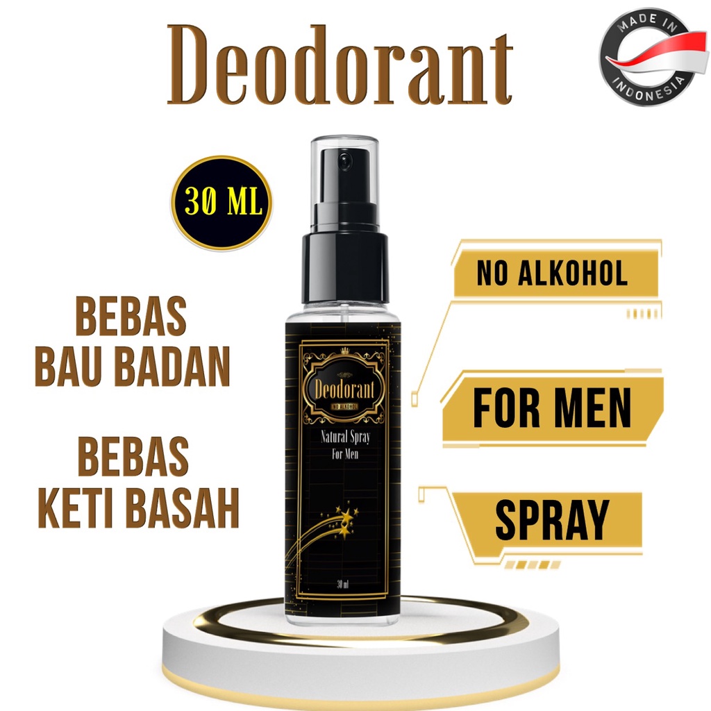 Deodorant Spray For Men Penghilang Bau Badan Ampuh Ketiak Kering No Alkohol Pencerah Ketiak Hitam No Parfume