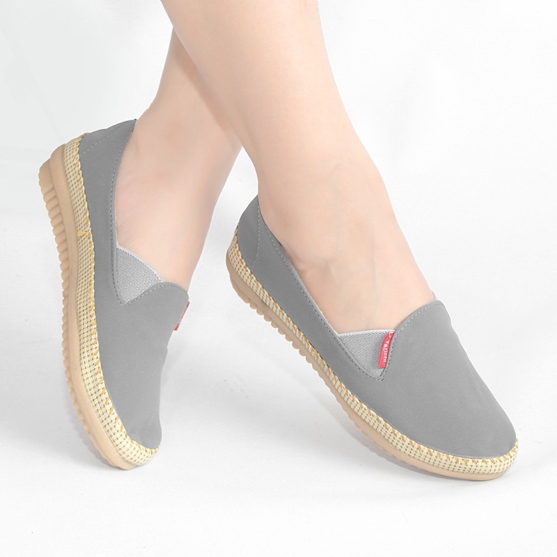 SEPATU WANITA FLATSHOES RAJUT POLOS FLAT TEPLEK CASUAL SPATU CEWEK FLAT SHOES SLIPON PEREMPUAN IBU SLIP ON CEWE M07-3