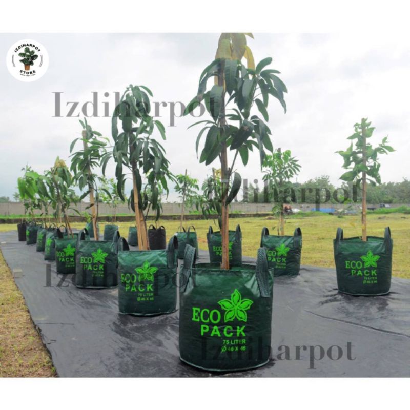 planter bag eco pack 30 liter 2 handle untuk pot tanaman - PLANTER BAG 30 LITER