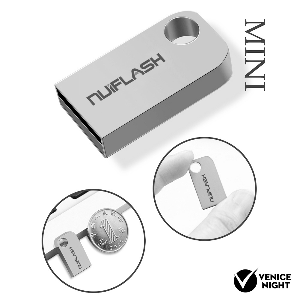 (SF) Nuiflash Flashdisk USB 3.0 Kapasitas 2-64GB Bahan Logam Anti Air