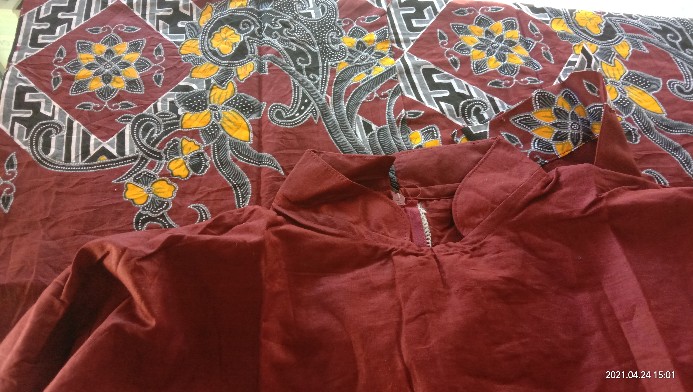 M-l-xl-xxl Batik Tunik Wanita Asj Sa Hrb026 Kenongo Pekalongan Sogan Tulis