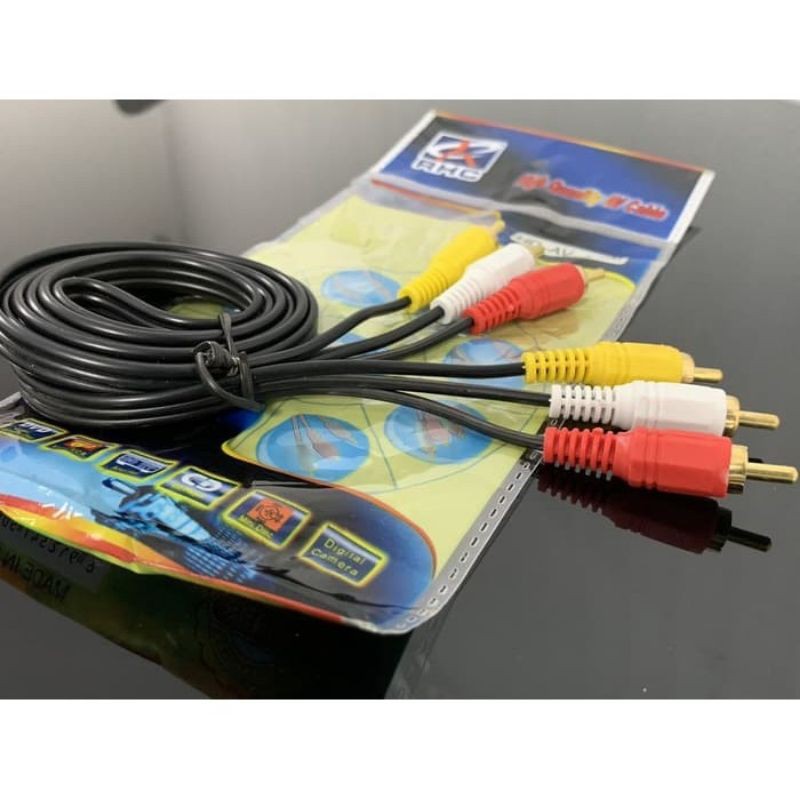 KABEL RCA TO RCA 1.5 / KABEL AV VIDEO 1.5 / AUDIO 3-3 HIGH QUALITY